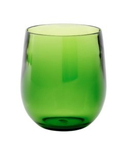 Caspari Acrylic 12oz Tumbler Glass in Emerald