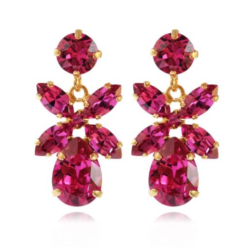 Mini dione earrings, fuchsia