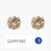 Classic stud earrings, sapphire