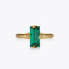 Baguette ring, emerald