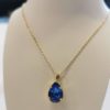 Mini drop necklace, sapphire