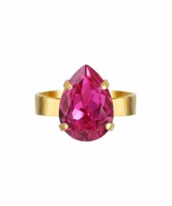 Mini drop ring, fuchsia