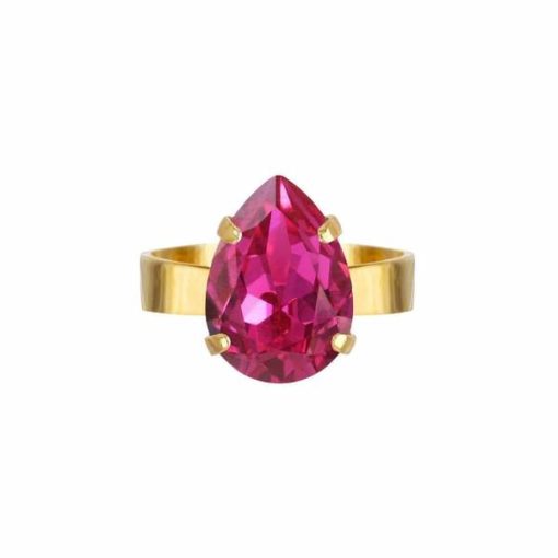 Mini drop ring, fuchsia