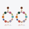 Calanthe earrings, rainbow combo