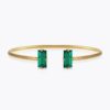 Baguette bracelet gold, emerald