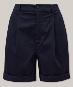 Lexington Marissa Cotton Canvas Shorts, Dark Blue