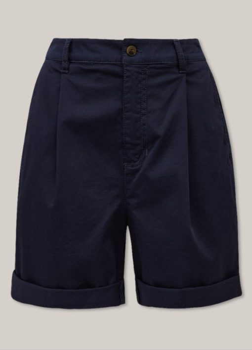 Lexington Marissa Cotton Canvas Shorts, Dark Blue