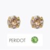 Classic stud earrings, peridot