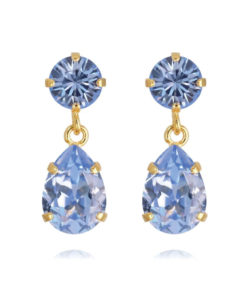 Mini drop earrings, light sapphire
