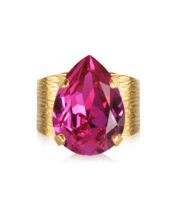 Classic drop ring, fuchsia