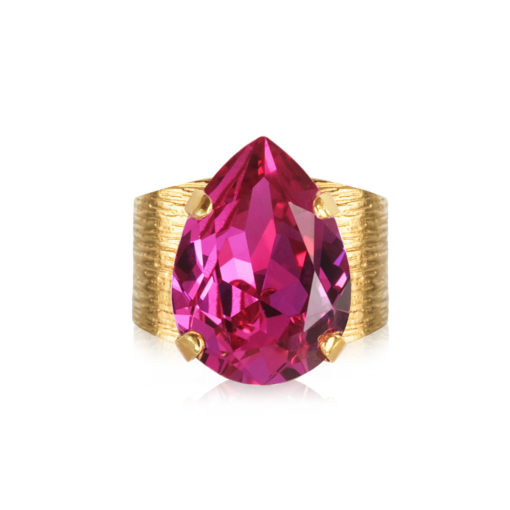 Classic drop ring, fuchsia