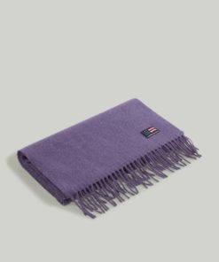 Lexington Massachusetts Recycled Wool Blend Scarf, Lilac melange