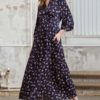 Odile long dress, floral