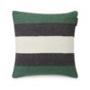 Lexington Irregular Striped Recycled Cotton Pillow Cover, Green/Gray