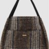 Day Woolen Check Small Shopper, multi colour