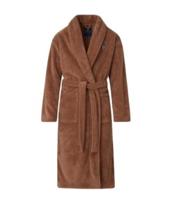 Lexington Lesley Fleece Robe - morgenkåpe - Medium Brown