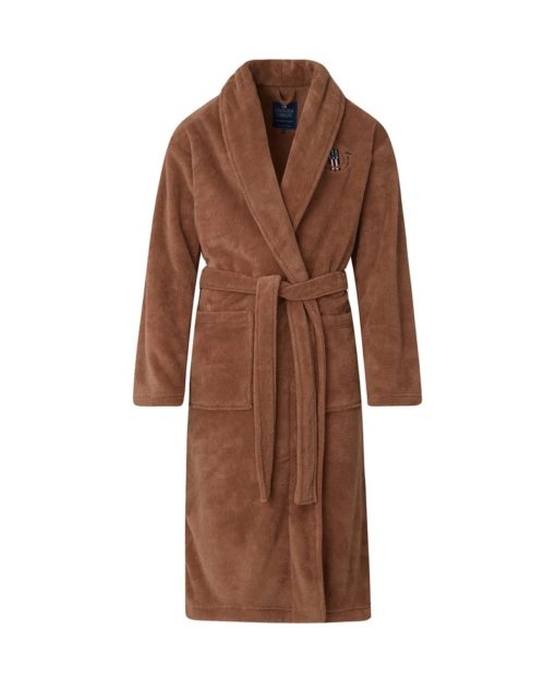 Lexington Lesley Fleece Robe - morgenkåpe - Medium Brown