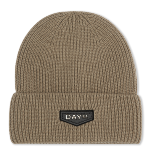 Day Logo Patch Knit Hat, chocolate chip