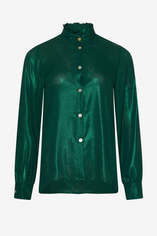 Dagmar Flounce Shirt, green