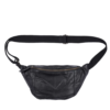 Bum bag, black w. black strap w. gunmetal acc