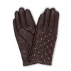 Day Leather Q-stud Glove, puce