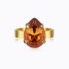 Mini drop ring, light amber