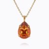 Mini drop necklace, light amber