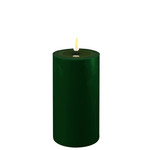 LED kubbelys mørk grønn 7,5 * 15 cm, deluxe homeart