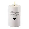 LED kubbelys grave candle (aldri glemt i hjertet gjemt) 7,5 * 15 cm, deluxe homeart