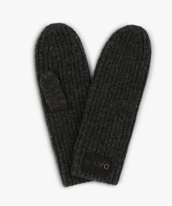 Day pure knit mittens, dark grey mel