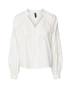 Yaszimla ls v-neck shirt, star white