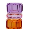 Krystalholder, violet/pink/rav, 4,5x4,5x7,5