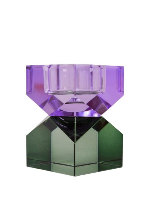 Krystal stage, violet, oliven, 8,5x6x6 cm