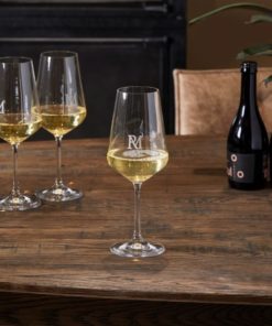 Riviera Maison RM Monogram White Wine Glass - vinglass