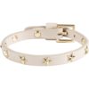 Leather star stud bracelet mini, sand