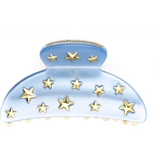 Star stud hair claw large, blue