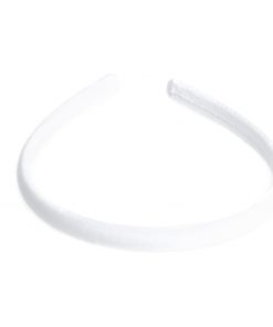 Velvet hair band thin, white