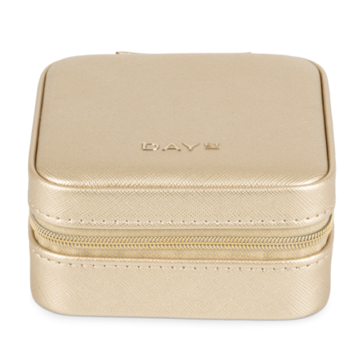 Day Saffiano Zip Square, gold