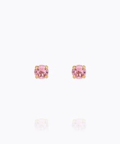 Mini stud earrings gold light rose