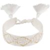 Woven friendship bracelet, "Carpe Diem" white
