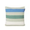 Lexington Block Striped Organic Cotton Pillow Cover - putetrekk - Green/Blue/White