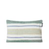 Irregular Striped Organic, Cotton Pillow Green/Blue/White