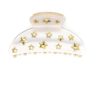 Star stud hair claw large, white