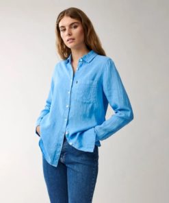 Lexington isa linen shirt - linskjorte - blue