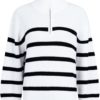 Neo Noir Nevena stripe knit blouse - genser - sort/hvit