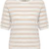 Kamilo short sleeve knit, chalk/sand