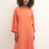 Kakira dress, vermillion orange