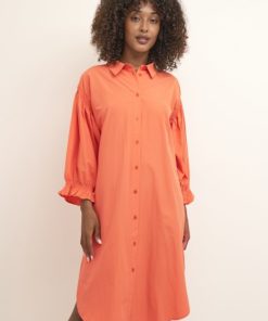 Kakira dress, vermillion orange