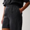 Lexington Ruby Linen Shorts, dark blue