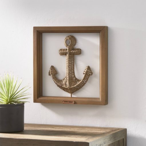 Rustic Rattan Anchor Wall Deco